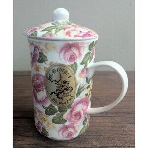 St George Coffee Mug Floral Colorful Fine Bone Tea Cup Made in England